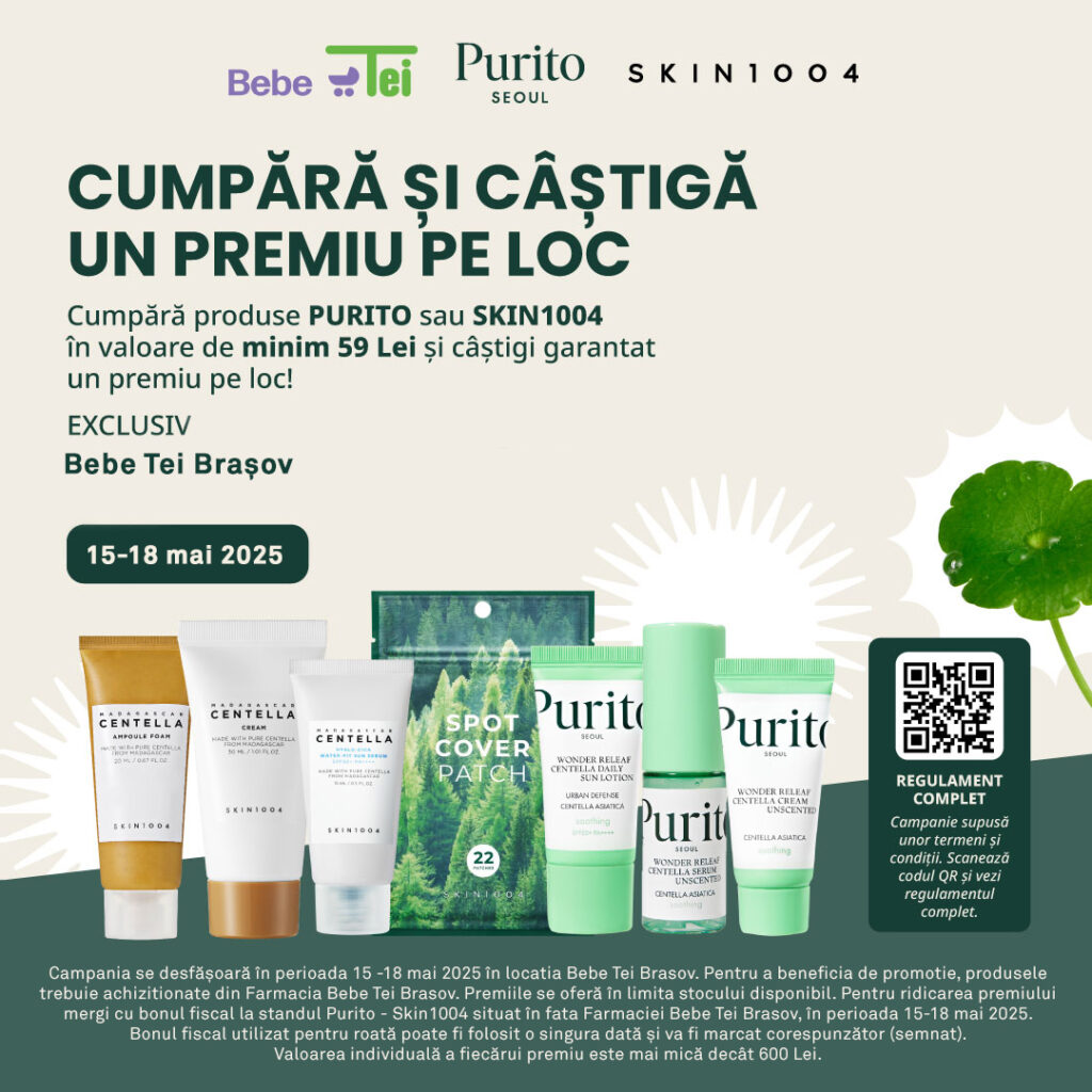 REGULAMENTUL OFICIAL AL CONCURSULUI PURITO/Skin1004 Bebe Tei Brasov